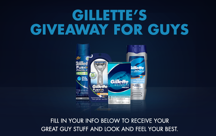 FREE Gillette For Guy’s Sample Giveaway