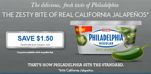 Kraft First Taste: Philadelphia Spicy Jalapeno Printable Coupon