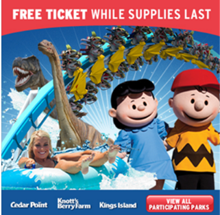 *HURRY* My Coke Rewards: Up to 2 FREE Single Day Admission Tickets To Any Amusement Park (Get FREE Cedar Point Tickets and More)