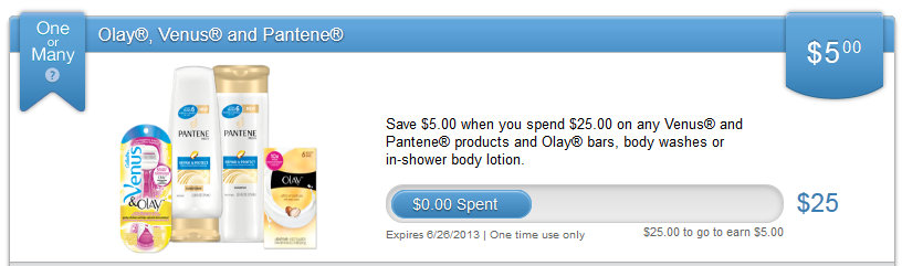 New Savingstar Offers: Venus, Pantene, Olay, Bounty, Swiffer or Febreze (Load Now)