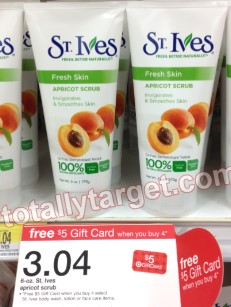 St Ives Facial Scrub Gift Card Deal + Target Cartwheel Offer