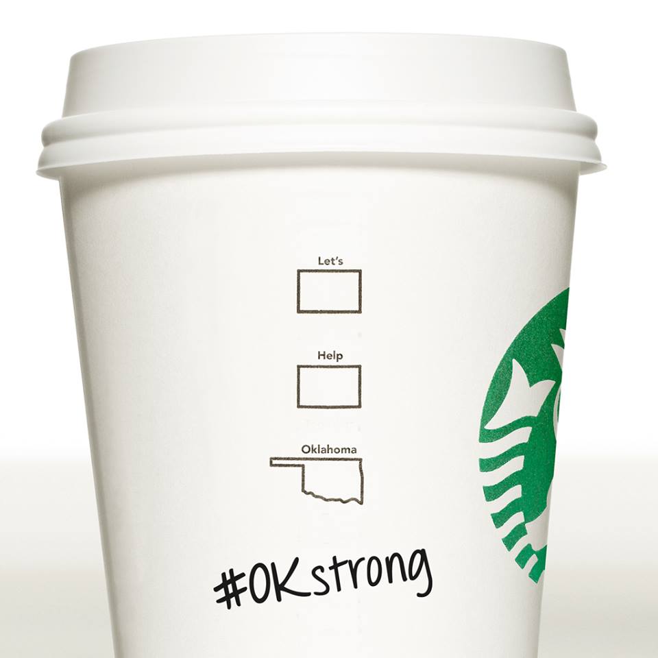 Starbucks: FREE Tall Brewed Coffee (When you Donate to Oklahoma)