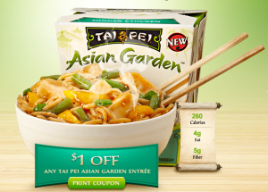 Tai Pei Asian Garden Entrees for 54¢ With Target Coupon Stack