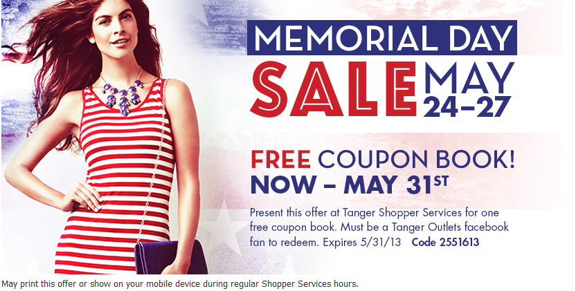 FREE Tanger Outlet Coupon Book