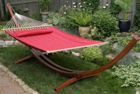 Quilted Fabric Double Hammock with Pillow for $79.99 Shipped