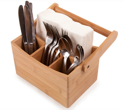 The Bamboo Guys Cutlery Caddy for $9.99