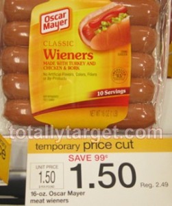 Target: Oscar Mayer Classic Wieners only $1 per Pack