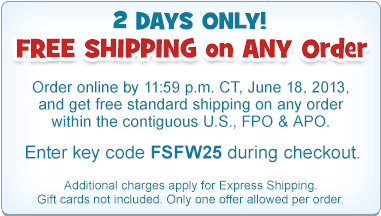 FREE Shipping at Oriental Trading Company (Lots of great Party, Holiday and Organizational Items and more!)