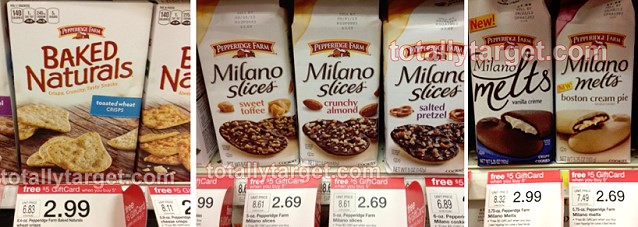 Pepperidge Farms Crackers and Cookies for 99¢ at Target