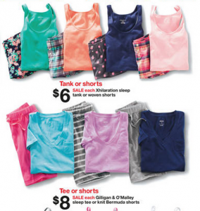 Target: Women’s Xhilaration Sleep Tanks and Shorts for $4.50 (in-store)