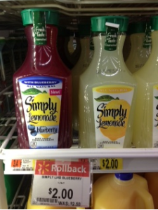 Simply Lemonade or Limeade Printable Coupon + Walmart Rollback Deal