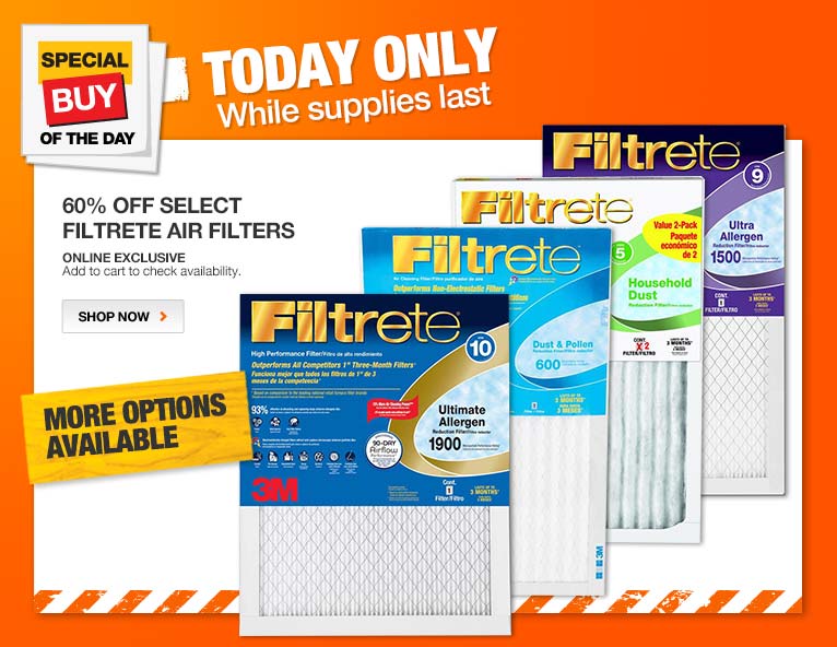 60% off Filtrete Air Filters