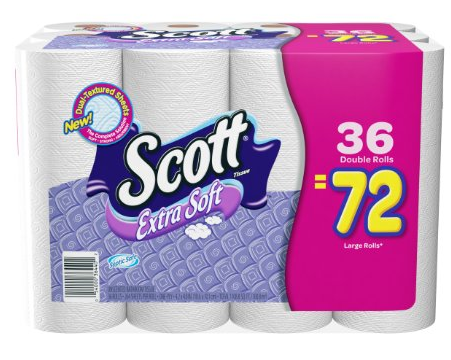 36 Rolls of Scott Extra Soft Bath Tissue for $13.65 Shipped