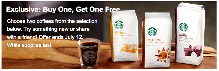 Starbucks: Buy One Bag Of Coffee Get A Second One Free