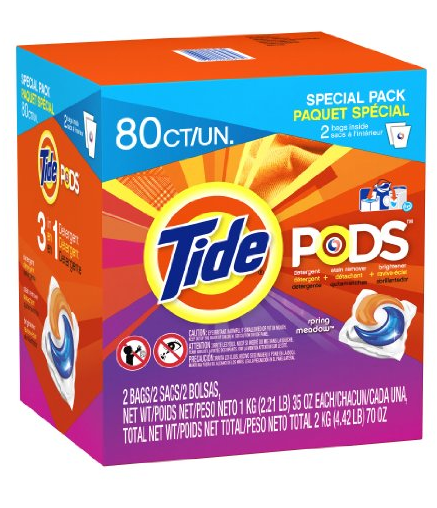 Tide Pods Detergent 80 ct for $18.50 Shipped