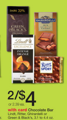 Walgreens: Green & Black’s Chocolate Bars $1.50 Walgreens: Green & Black’s Chocolate Bars $1.50