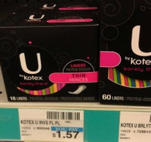 CVS: Possible Kotex Liners Deal (as low as 7 cents for a box)