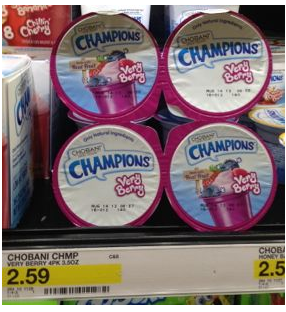 Chobani Champions Yogurt Target Coupon Stack | Pay as low as 15¢ Per Cup