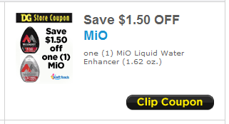 Mio Liquid Water Enhancer for $1.50 Plus FREE Clover Valley Water at Dollar General