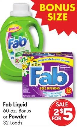 Family Dollar: Fab Laundry Detergent for $1.50