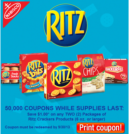 New Nabisco $1 Off Ritz Product Coupon (only 50K Available)