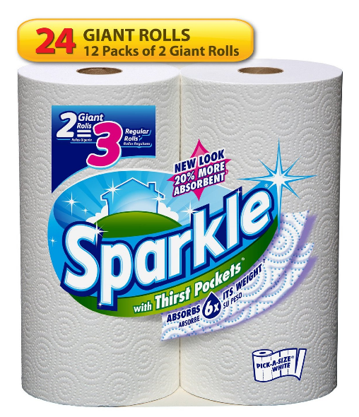 24 Giant Rolls of Sparkle Pick-a-Size Paper Towels for $22.71 Shipped (B3G1 FREE Promotion)