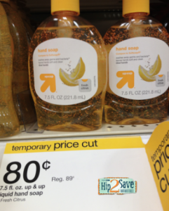 Target: Up & Up hand soap only 28 Cents