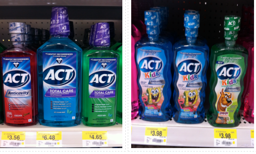 act mouthwash wal