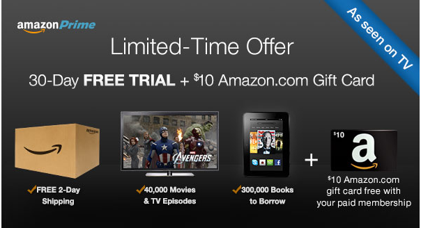 Amazon prime 30 day free trial hotsell not working
