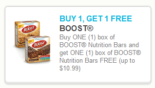 New Boost Bars Printable Coupon + CVS Deal