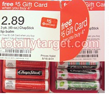 New Chapstick Printable Coupon + Target Gift Card Deal