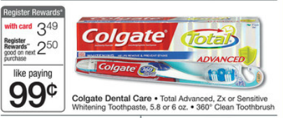 FREE Colgate Toothpaste at Walgreens