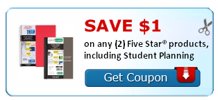 Five Star Products Printable Coupon + Upcoming Target Deal