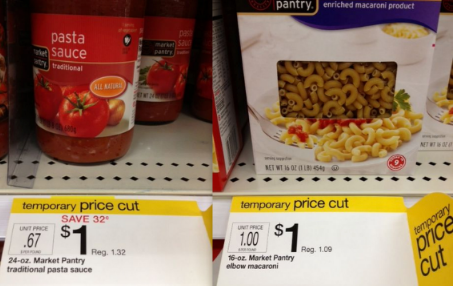 Target: Market Pantry Pasta Sauce and Pasta for as low as 50¢ each