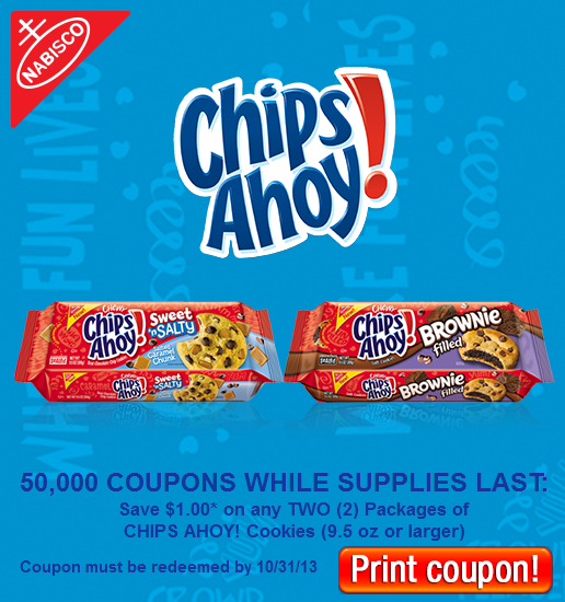 New Nabisco $1 Off Chips Ahoy Coupon (only 50K Available)