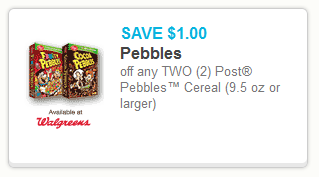 New Post Pebbles Cereal Printable Coupon