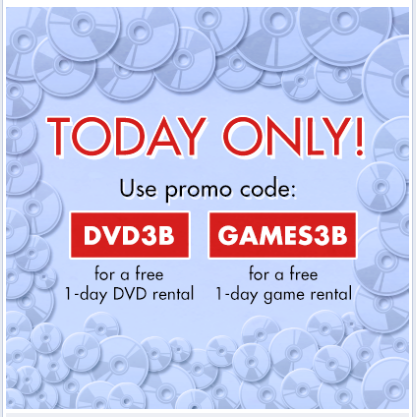 Redbox: FREE DVD or Game Rental (8/1 Only)