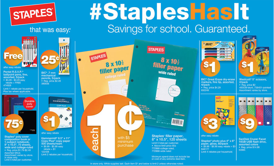 Back to School Staples Deals for 8/4 – 8/10