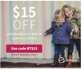 FREE $15 Promo Code to ThredUP (New Customers Only)
