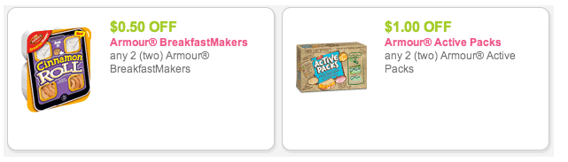 Armour Active Packs and BreakfastMakers Printable Coupons + Walmart Rollback Deal Armour Active Packs and BreakfastMakers Printable Coupons + Walmart Rollback Deal