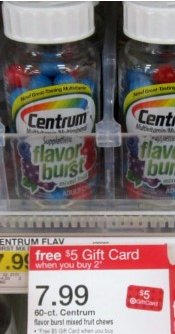 Centrum Flavor Burst Vitamins Target Gift Card Deal (Pay as low as 79¢)