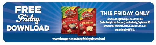 Kroger Shoppers: FREE Orville Ready to Eat Popcorn with Digital Coupon (Load Now)