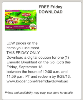 Kroger Shoppers: FREE Emerald Breakfast on the Go! with Digital Coupon (Load Now)
