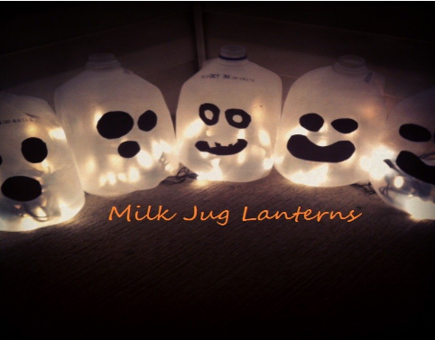 DIY Milk Jug Lanterns for Halloween