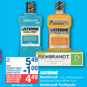 New Listerine and Rembrandt Printable Coupons + Rite Aid Deals