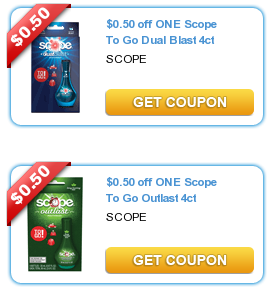 New Scope To Go Printable Coupons + Walmart Deal New Scope To Go Printable Coupons + Walmart Deal