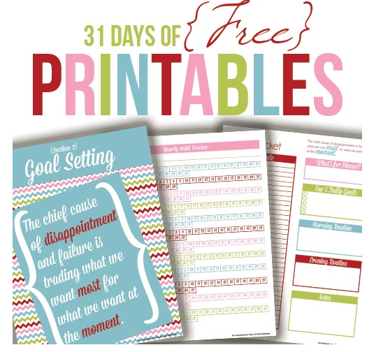 Stay Organized With 31 Days of Free Printables
