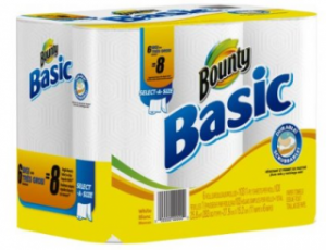 Bounty Basic Paper Towel Select-A-Size Rolls (6 ct) As Low As $4.82 ($0.80 Per Roll)