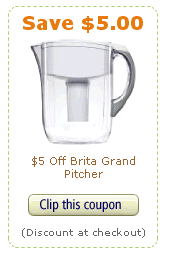 $5 off a Brita Grand Pitcher Coupon on Amazon