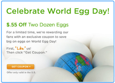 New $0.55/2 Egg Printable Coupon (Limited Prints)